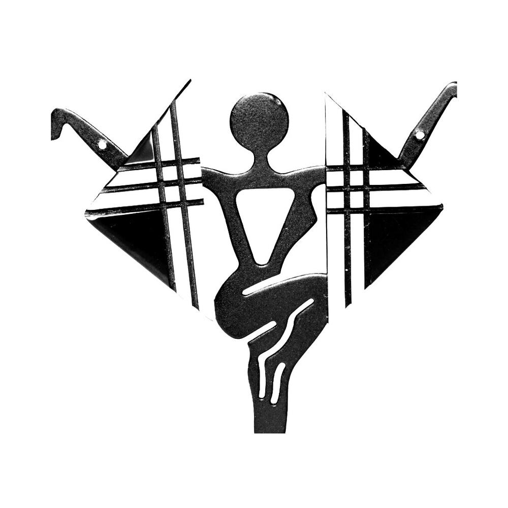 1990s Vintage Da Bomb Tubular Triangle Earrings